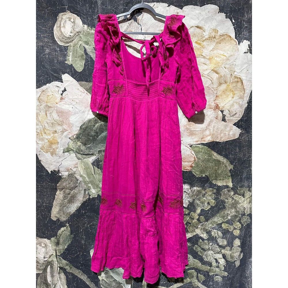 New Free People Lovers Lane Maxi Dress Size Small - Picture 7 of 8